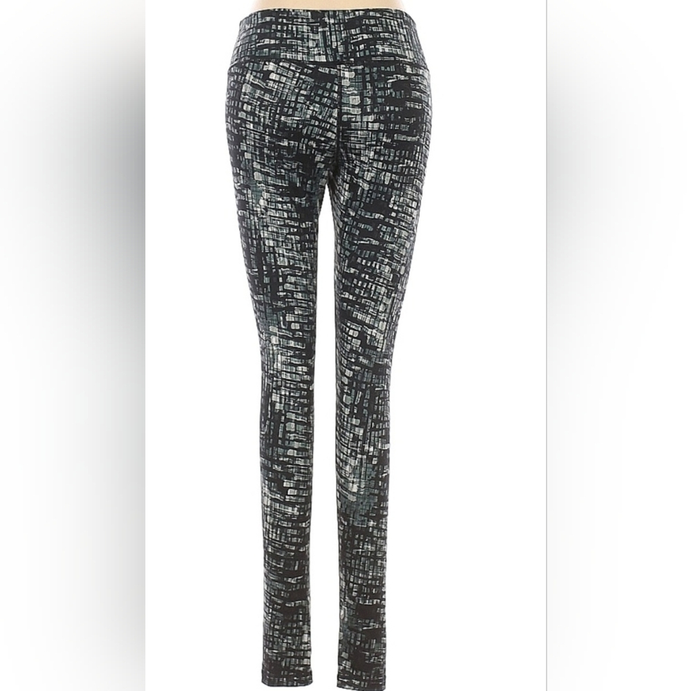 Black & Silver Leggings Tights Yoga Pants Size M Medium